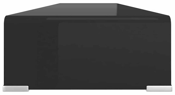 TV stolek / podstavec na monitor sklo černý 120x30x13 cm 244141