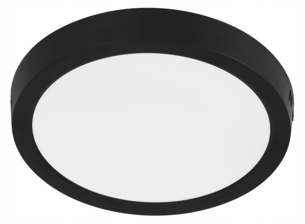 Černé kulaté stropní LED svítidlo 18 W, neutrální bílá