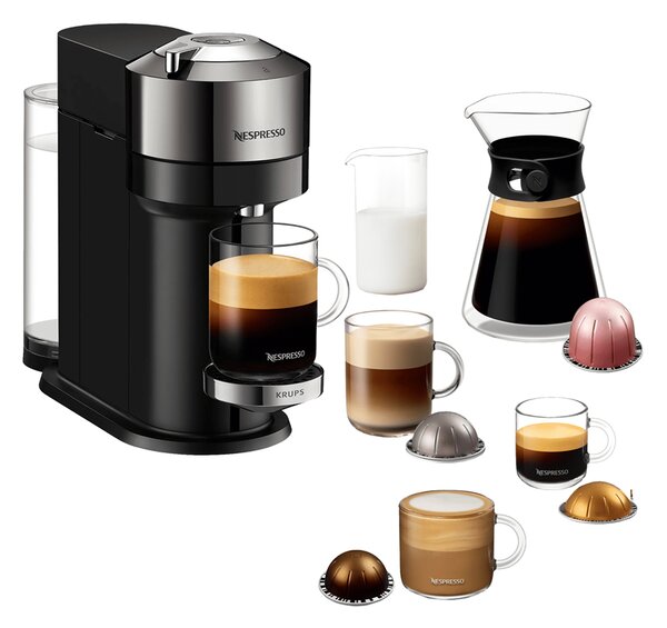 Kapslový kávovar Krups Nespresso Vertuo Next Chrome XN910C10