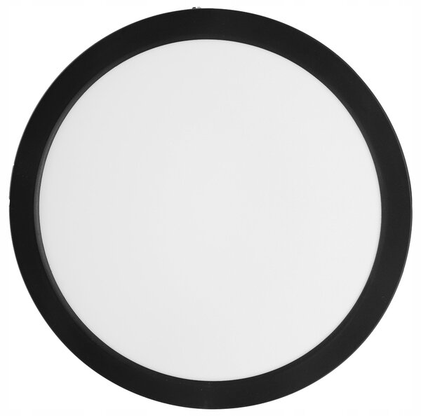 Černé kulaté stropní LED svítidlo 18 W, neutrální bílá