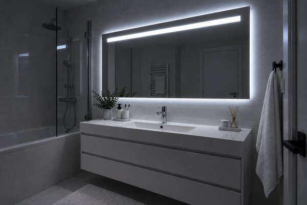 LED zrcadlo NATUREL 120x65 cm, denní bílá