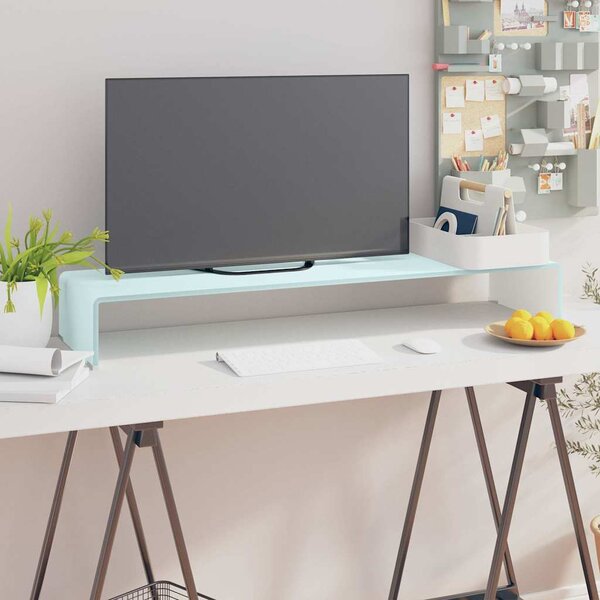 TV stolek / podstavec na monitor sklo zelený 100 x 30 x 13 cm 244147