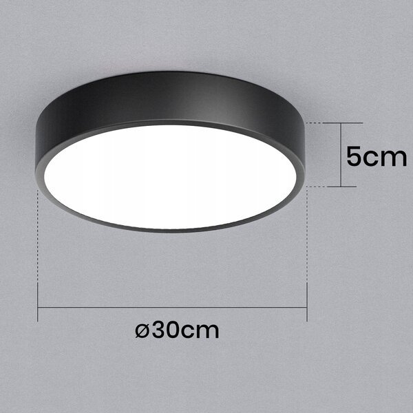 Kulaté stropní LED svítidlo 18 W, 1800 lm, 30 cm, s pohybovým čidlem, neutrální bílá, IP20