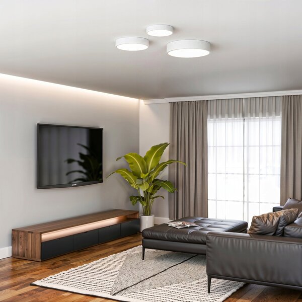 Bílé kulaté stropní LED svítidlo 18 W, 1800 lm, 30 cm, neutrální bílá, IP20