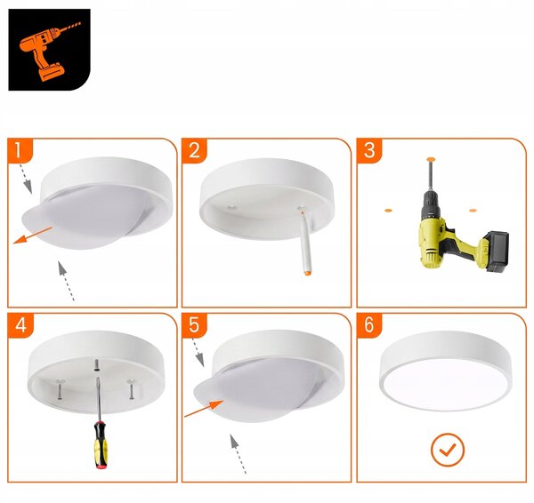 Bílé kulaté stropní LED svítidlo 100 W, 10000 lm, 75 cm, neutrální bílá, IP20