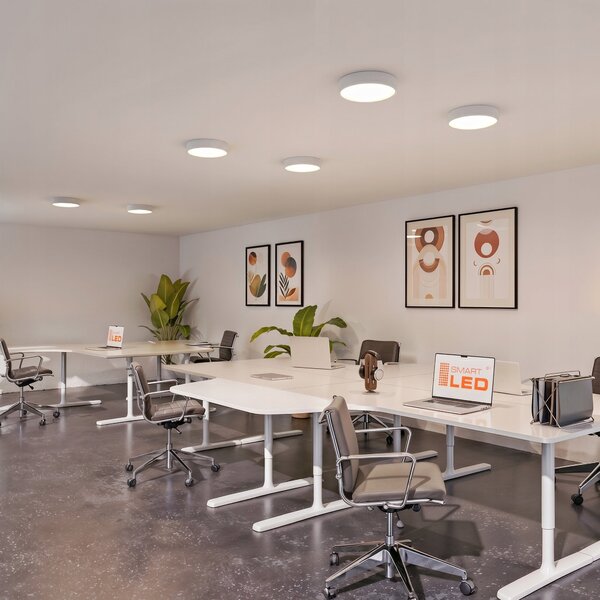 Bílé kulaté stropní LED svítidlo 18 W, 1800 lm, 30 cm, neutrální bílá, IP20