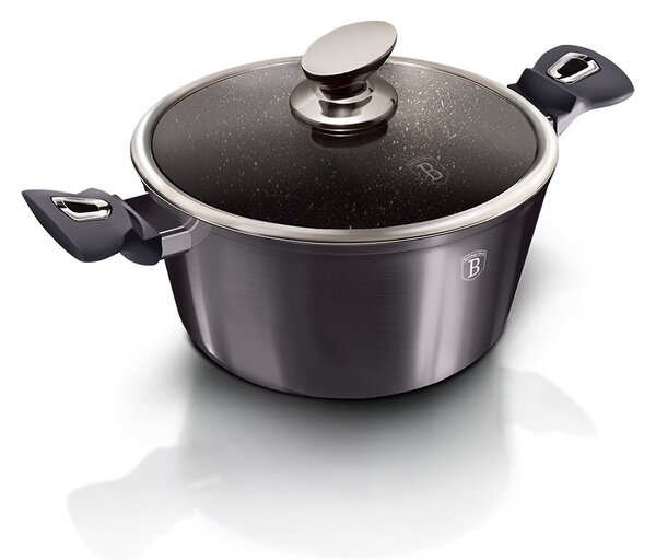 Kastrol s poklicí s mramorovým povrchem 24 cm Carbon PRO Line