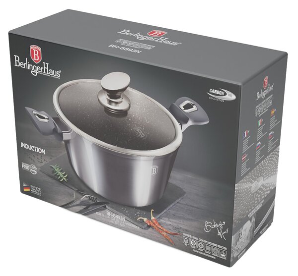 Kastrol s poklicí s mramorovým povrchem 24 cm Carbon PRO Line