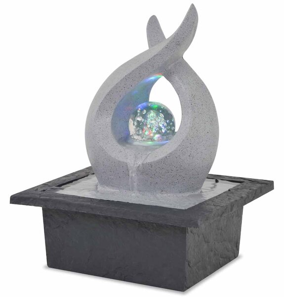 Interiérová fontána s LED osvětlením, polyresin 244288