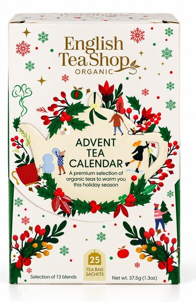 ENGLISH TEA SHOP adventní kalendář 25 ks - bílá