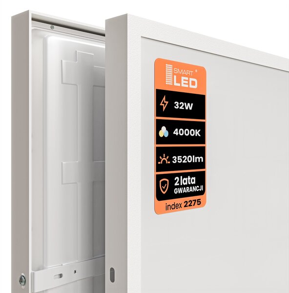 Bílé stropní LED svítidlo 32 W, 3520 lm, 4000 K, 40 × 40 cm, neutrální bílá, IP20