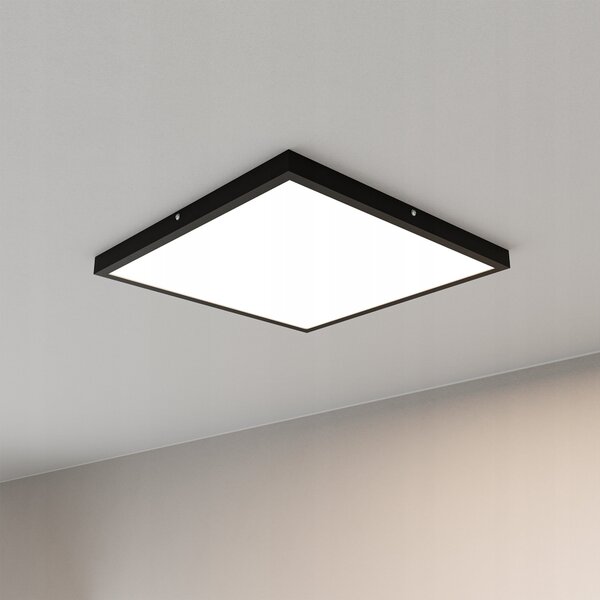 Černé stropní LED svítidlo 32 W, 3520 lm, 4000 K, 40 × 40 cm, neutrální bílá, IP20