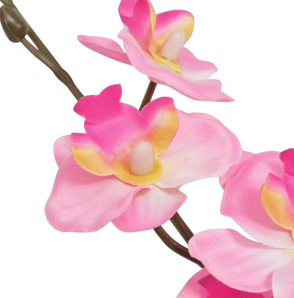 Umělá rostlina orchidej s květináčem 30 cm růžová 244422