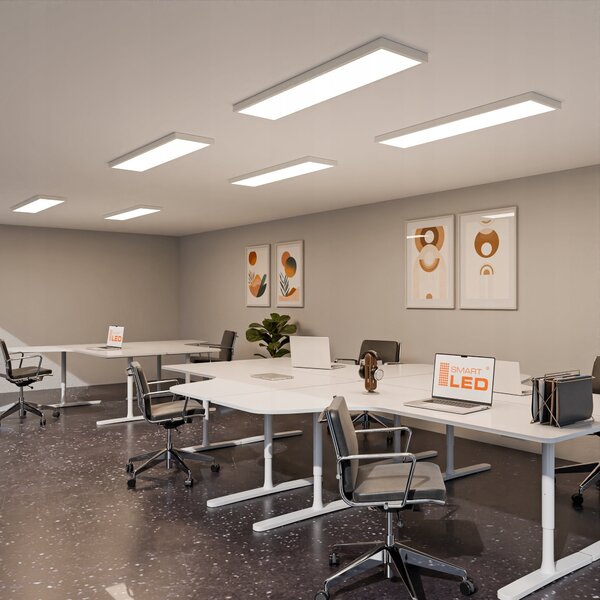 Kancelářský LED panel 60 W, 5400 lm, 30 × 120 cm, neutrální bílá