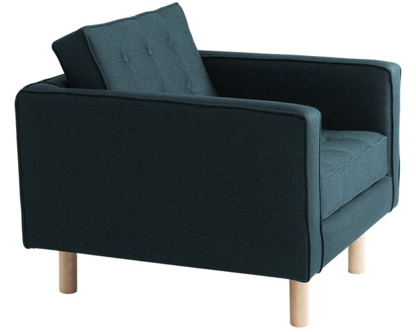 Nordic Design Tmavě zelené látkové křeslo Emmet
