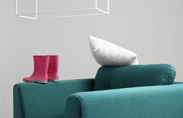 Nordic Design Modré látkové křeslo Sonny
