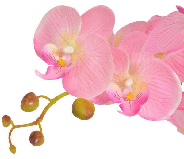 Umělá rostlina orchidej s květináčem 65 cm růžová 244424