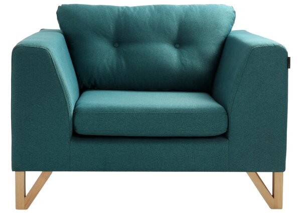 Nordic Design Modré látkové křeslo Sonny