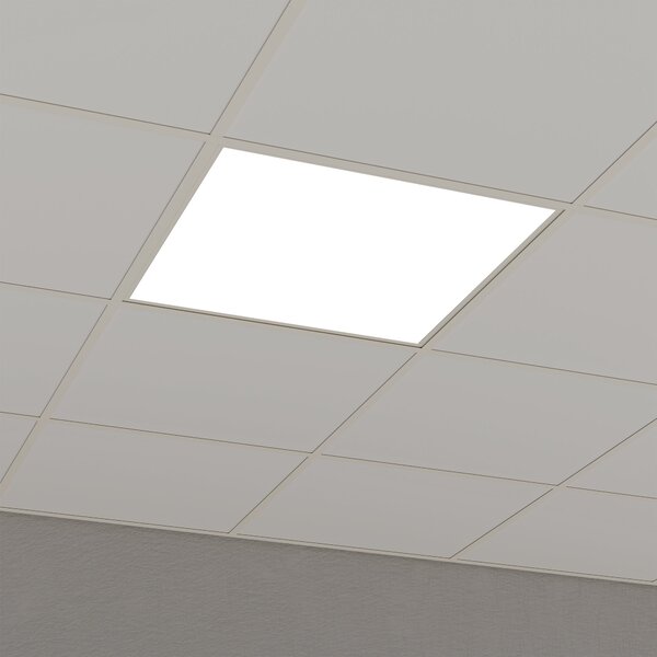 Bílé zápustné LED svítidlo 48 W, 5760 lm, 4000 K, 60 × 60 cm, neutrální bílá, IP20