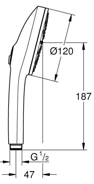 Grohe Vitalio Joy sprchová hlavice černá 1348632430