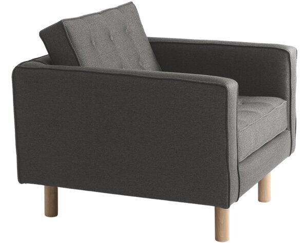 Nordic Design Ocelově šedé látkové křeslo Emmet
