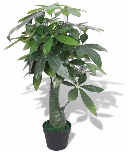 Umělá rostlina pachira s květináčem 85 cm zelená 244448