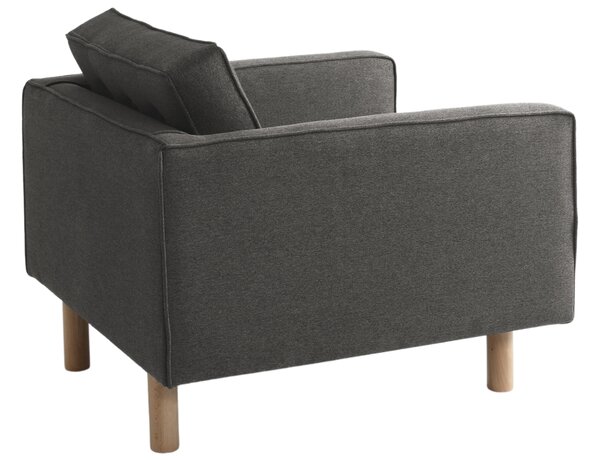 Nordic Design Ocelově šedé látkové křeslo Emmet