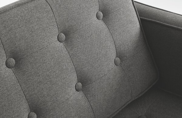 Nordic Design Ocelově šedé látkové křeslo Emmet