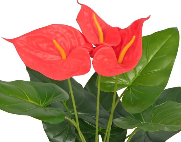 Umělá rostlina toulitka s květináčem 45 cm červenožlutá 244446