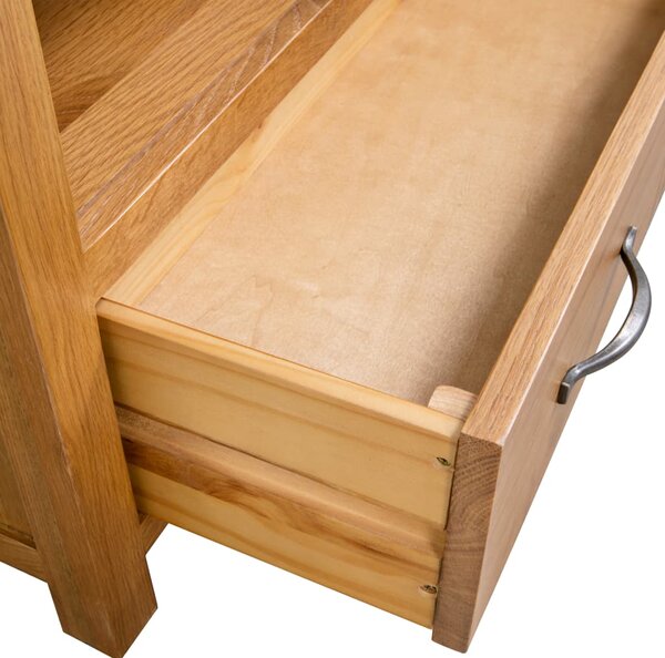 TV stolek 90 x 35 x 48 cm masivní dubové dřevo 244466
