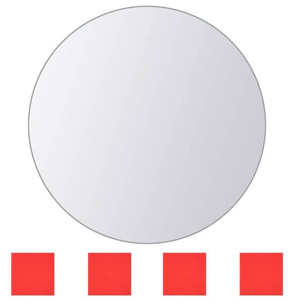 Zrcadlové dlaždice, 8 ks, kulaté, sklo 244463