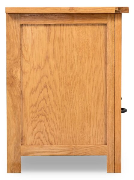 TV stolek 90 x 35 x 48 cm masivní dubové dřevo 244466