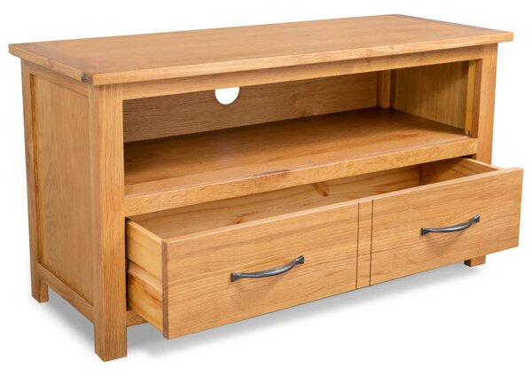TV stolek 90 x 35 x 48 cm masivní dubové dřevo 244466