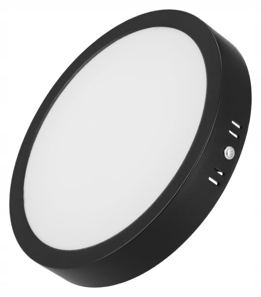 Černé kulaté stropní LED svítidlo 24 W, neutrální bílá