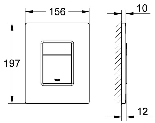 Grohe Even splachovací tlačítko pro WC černá 38966KV0