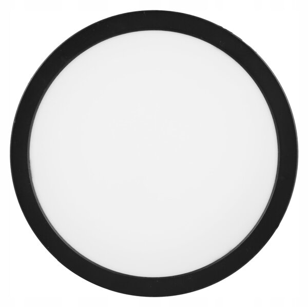 Černé kulaté stropní LED svítidlo 24 W, neutrální bílá