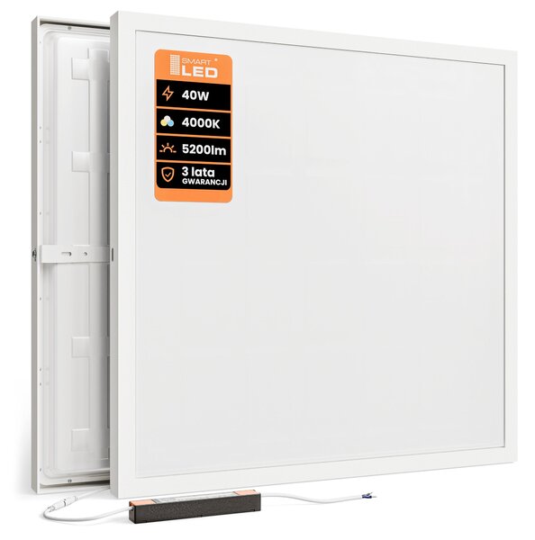 Přisazený LED panel 40 W, 5200 lm, 60 × 60 cm, neutrální bílá 4000 K