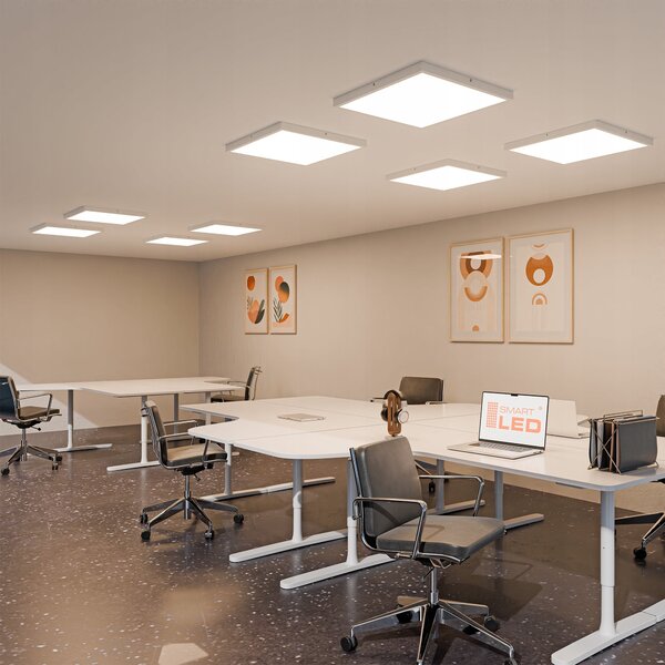 Přisazený LED panel 40 W, 5200 lm, 60 × 60 cm, neutrální bílá 4000 K