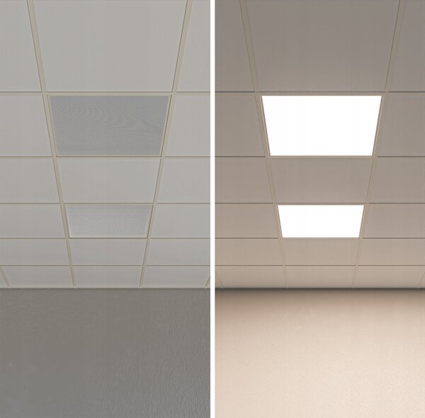 Zápustný LED panel 40 W, 4800 lm, 60 × 60 cm, neutrální bílá 4000 K