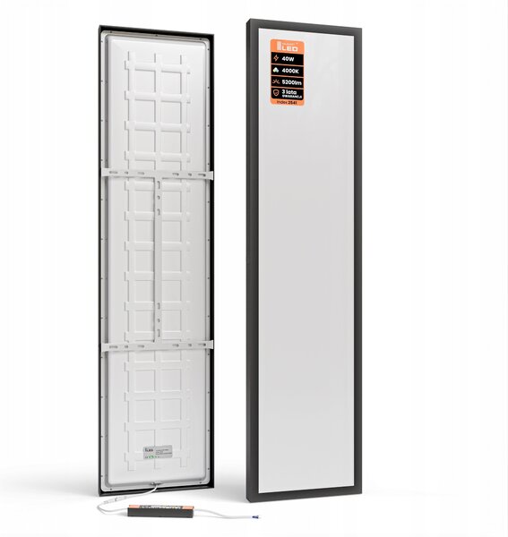 Přisazený LED panel 5600 lm, 30 × 120 cm, 40 W, neutrální bílá 4000 K
