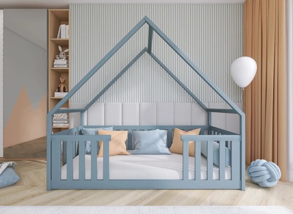 Legno Dětská postel ve tvaru domku Beata šedá Rozměr (cm): 80x180