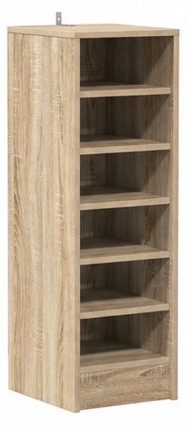 Skříňka na boty, botník, 6 polic, dřevo, 92x36x32 cm, dub sonoma, Dekorino BB20260074