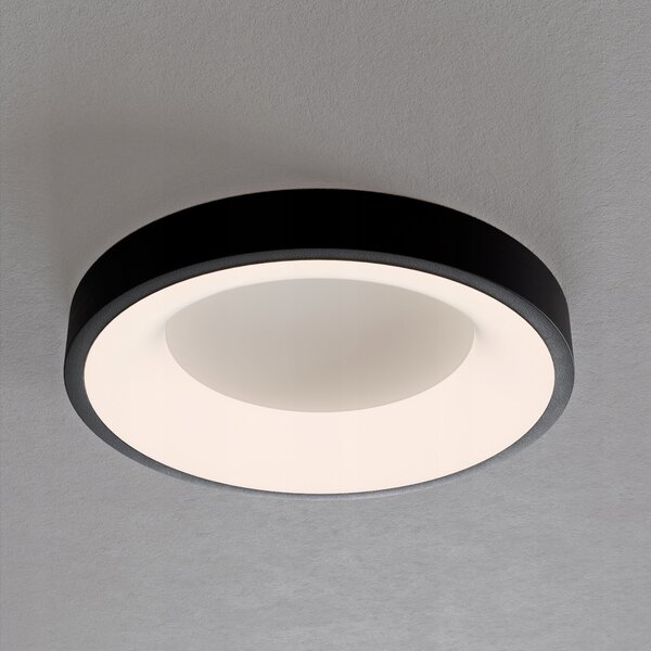Černé kulaté stropní LED svítidlo 50 W, 4000 K, 5000 lm, Ø 60 cm
