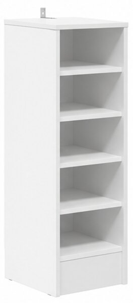 Skříňka na boty, botník, 6 polic, dřevo, 92x36x32 cm, bílá, Dekorino BB20260073