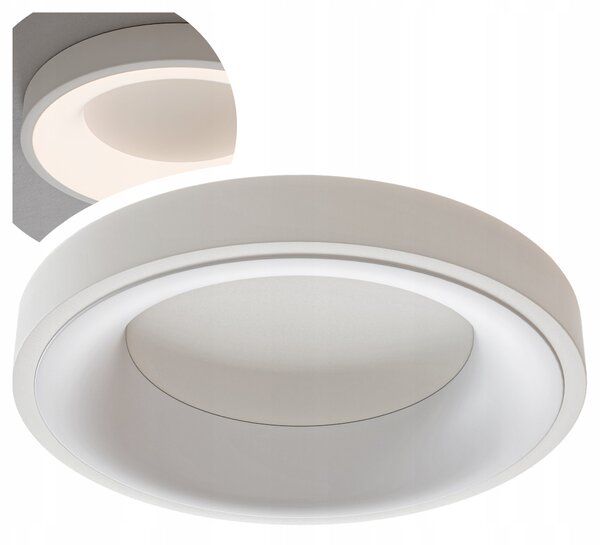 Bílé kulaté stropní LED svítidlo 30 W, 4000 K, 3000 lm, Ø 40 cm