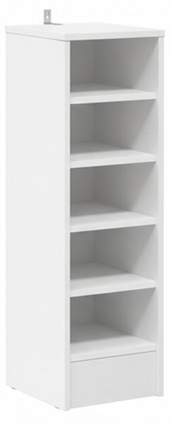 Skříňka na boty, botník, 6 polic, dřevo, 92x36x32 cm, bílá, Dekorino BB20260073