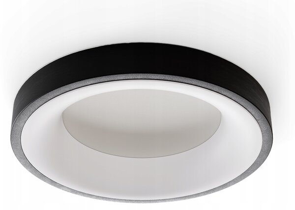 Černé kulaté stropní LED svítidlo 50 W, 4000 K, 5000 lm, Ø 60 cm