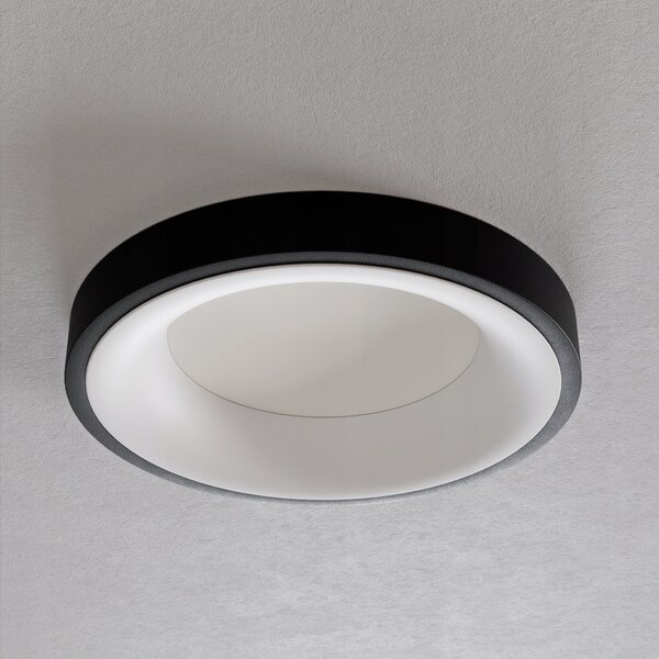 Černé kulaté stropní LED svítidlo 50 W, 4000 K, 5000 lm, Ø 60 cm