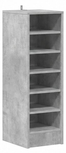 Skříňka na boty, botník, 6 polic, dřevo, 92x36x32 cm, beton šedá, Dekorino BB20260075