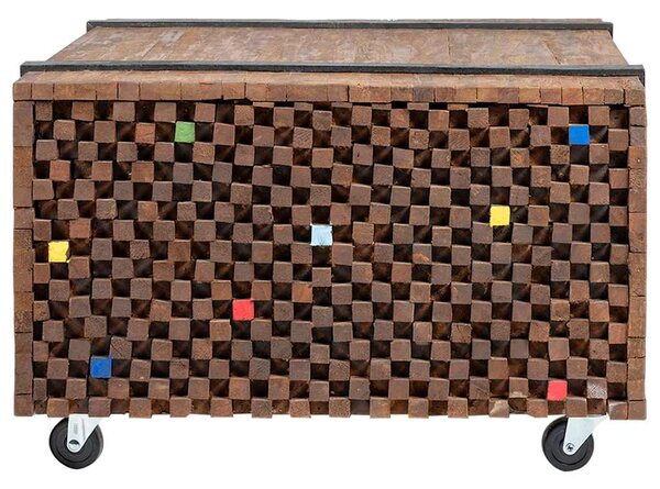Odkládací stolek, teak, 60x60x38 cm 244515